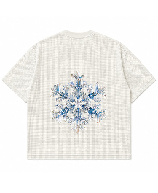 Off-white waffle boxy fit Back Design
