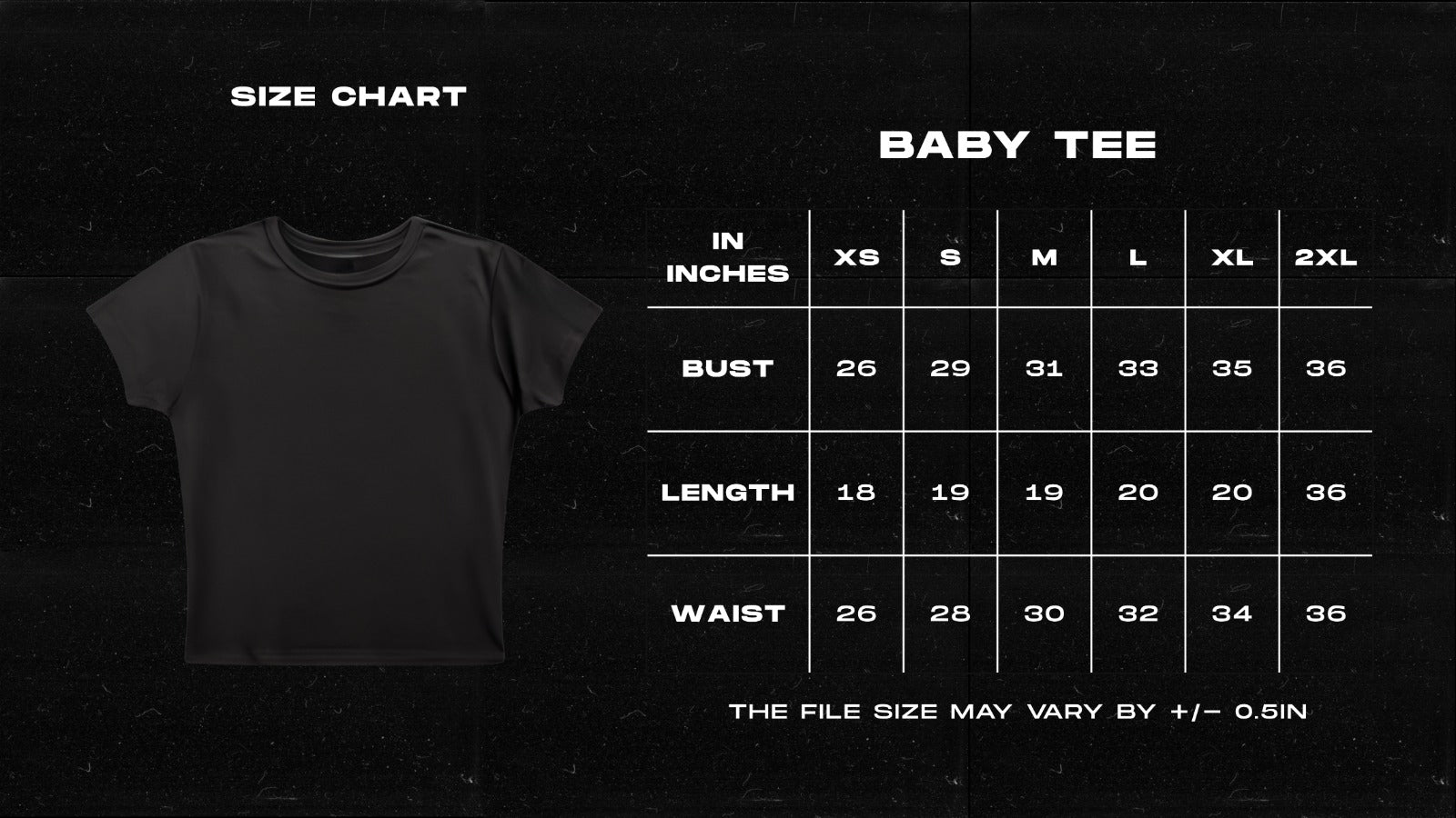 White Baby Tee  190 GSM