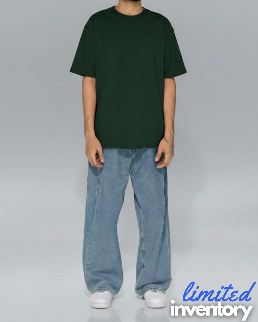 Vintage Bottle Green Oversized T-Shirt