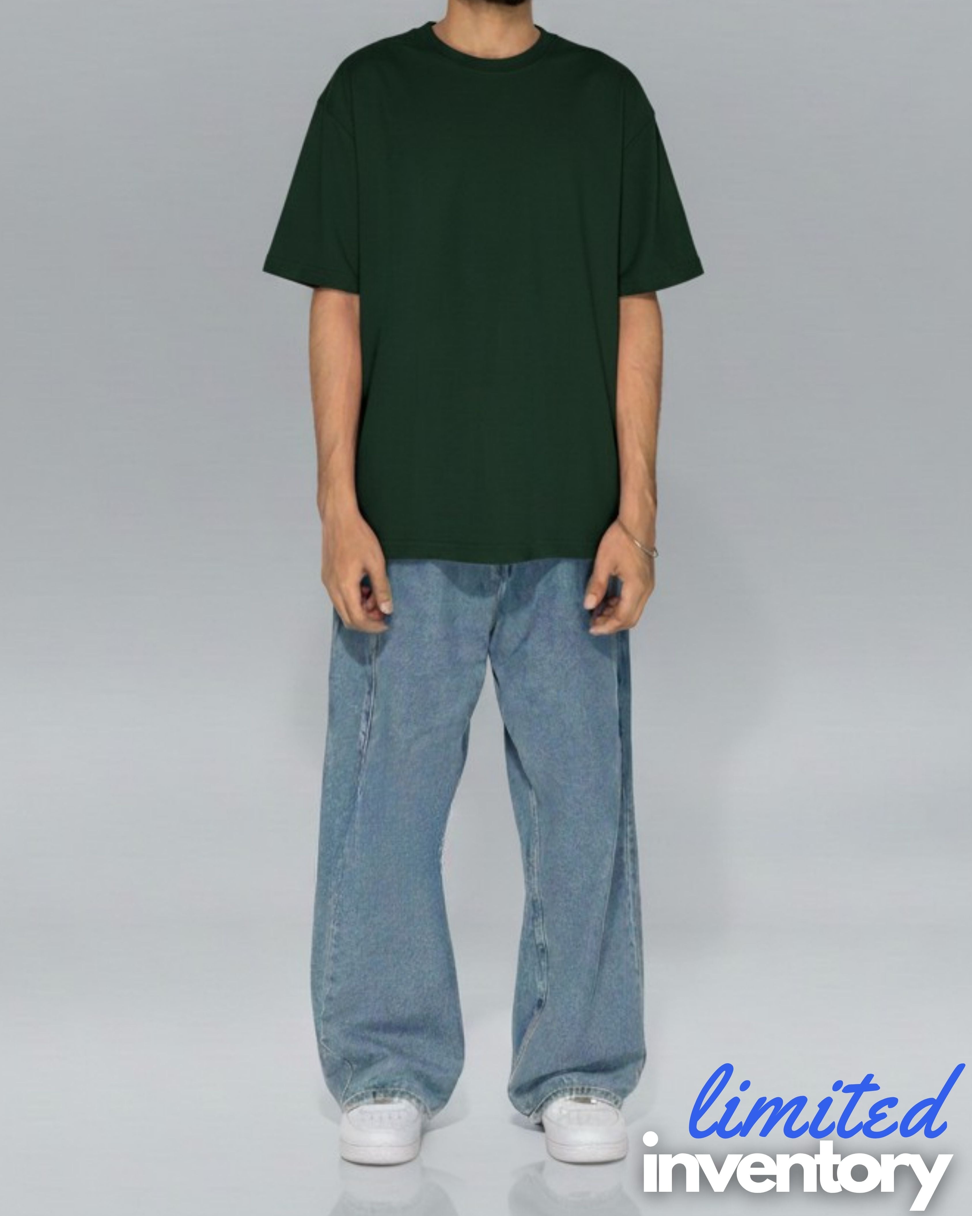 Vintage Bottle Green Oversized T-Shirt