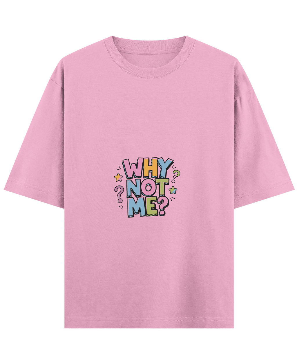 Baby Pink Oversized T-Shirt Front Design