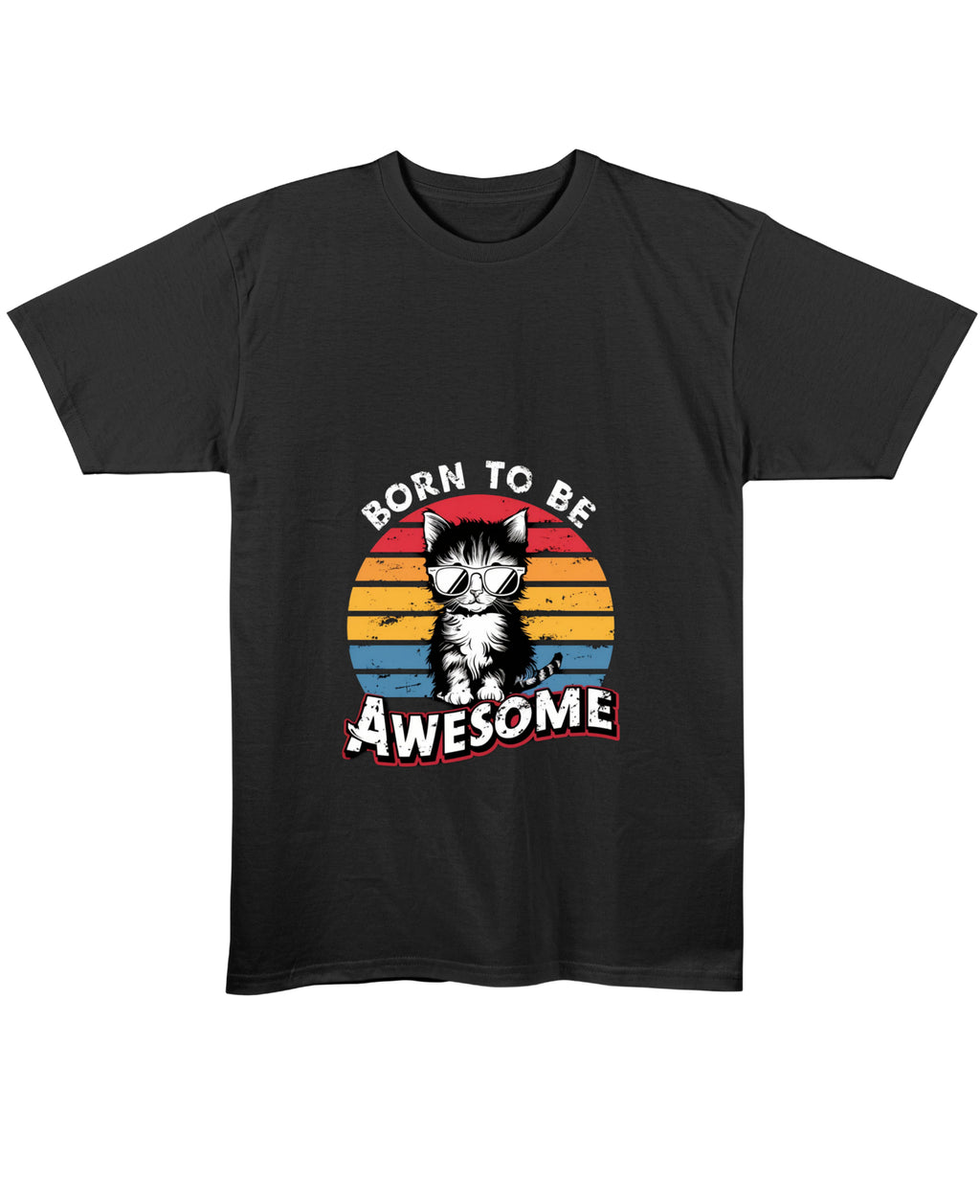 Black Regular Fit T-shirt Front Design