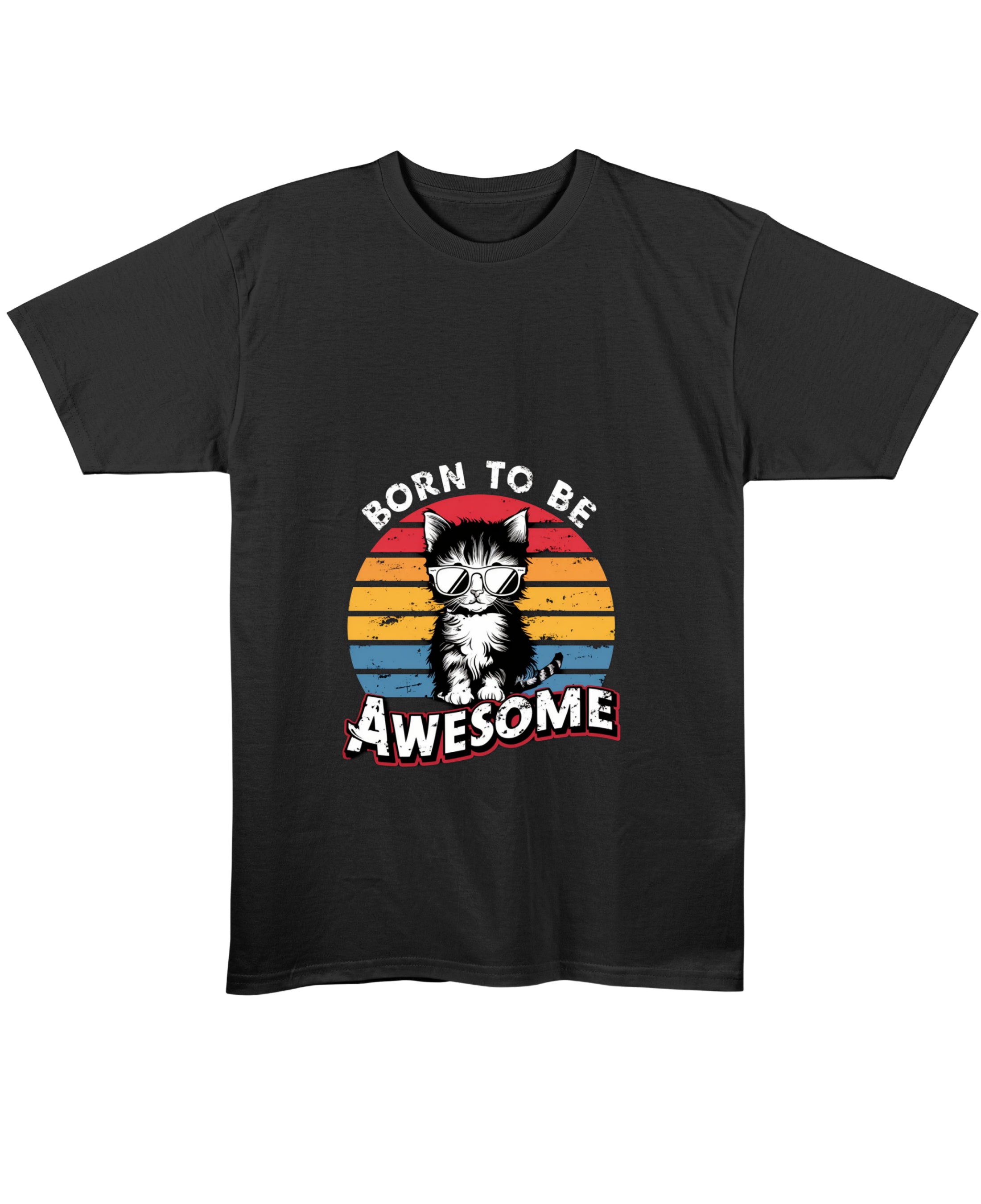 Black Regular Fit T-shirt Front Design