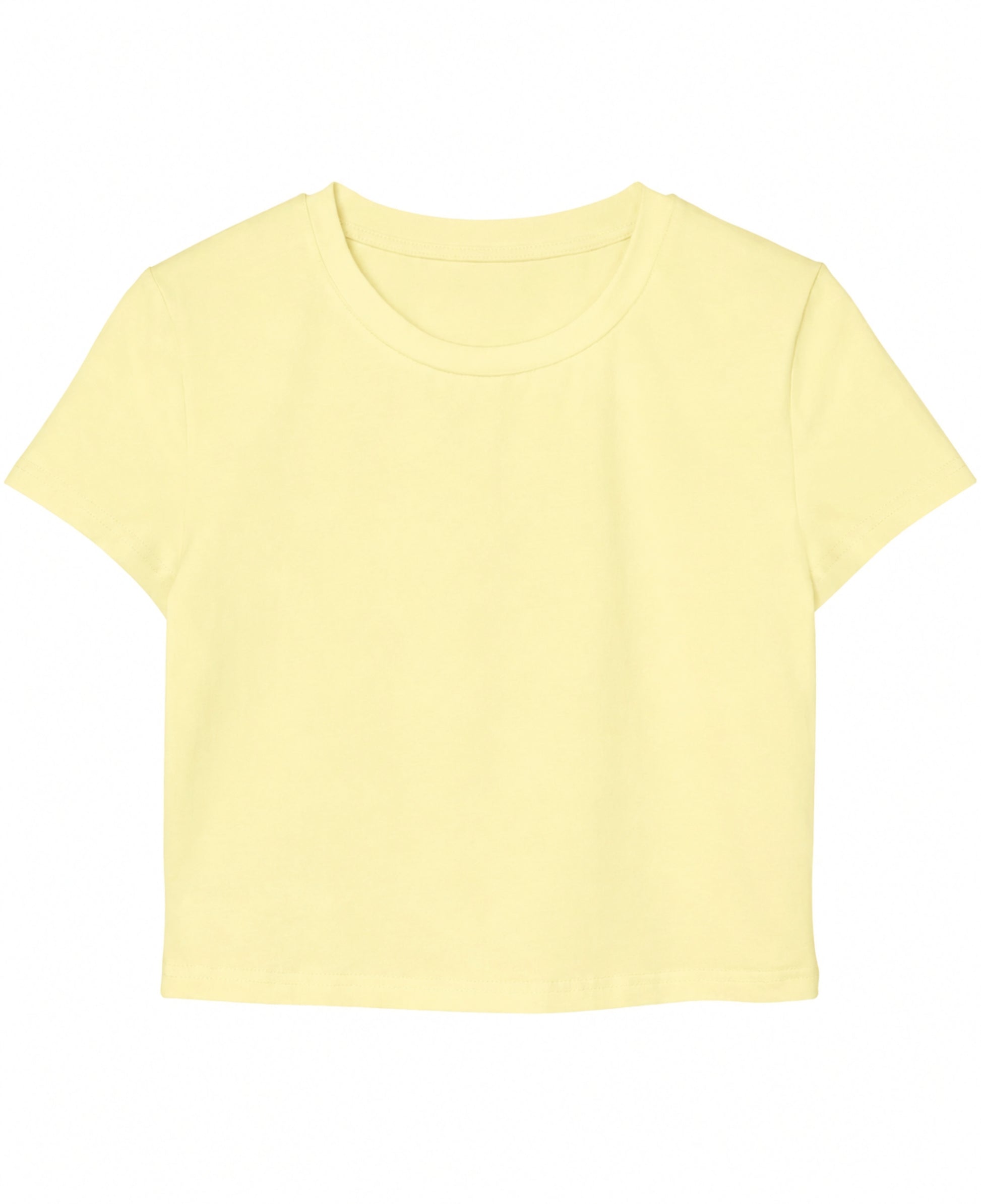 Butter Yellow Baby Tee Front Design