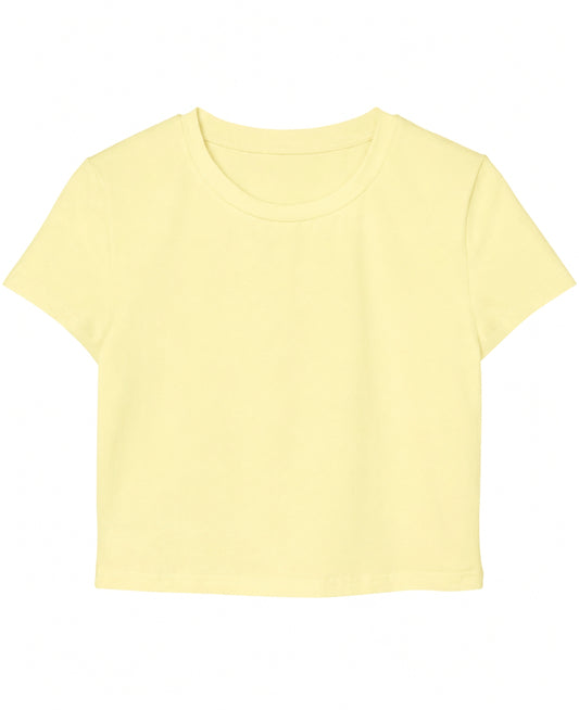 Butter Yellow Baby Tee Front Design