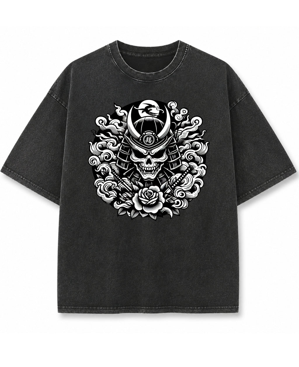 Vintage Fade Wash Oversized T-shirt Front Design