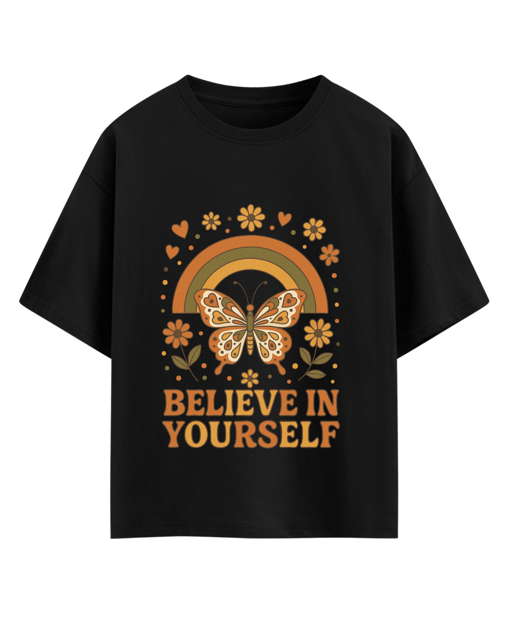 Black Oversized T-shirt Front Design