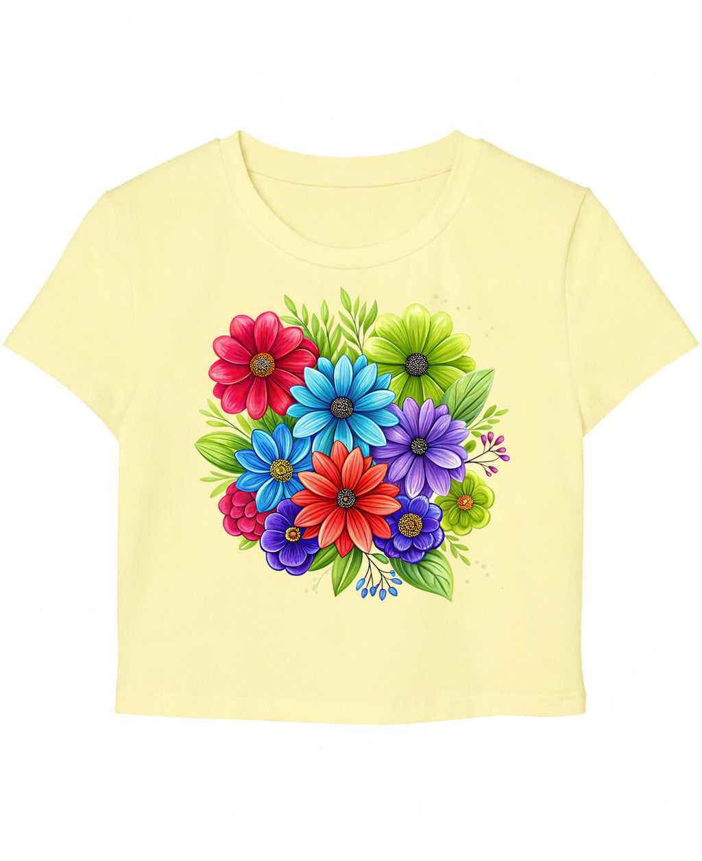 Butter Yellow Baby Tee Front Design