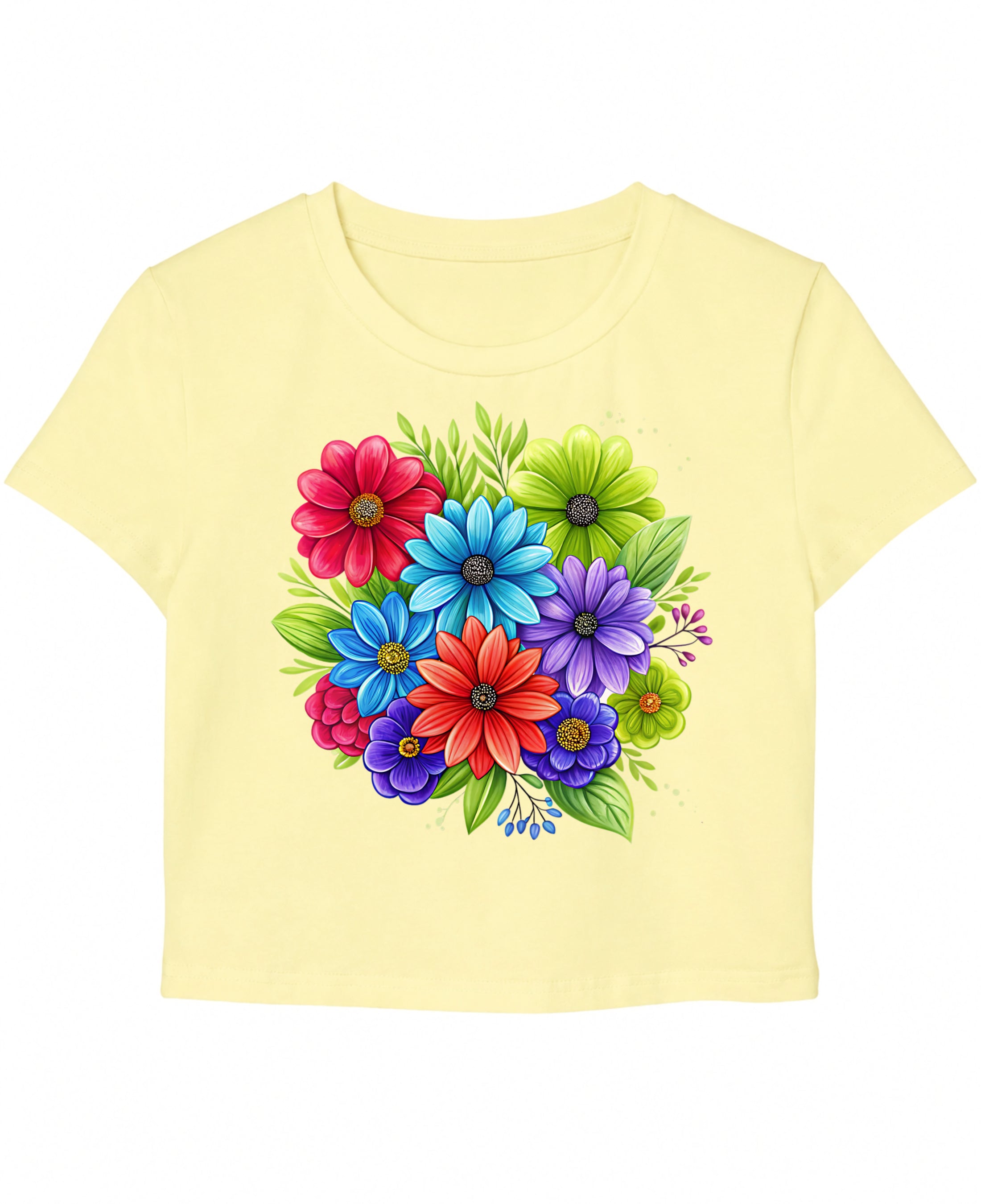 Butter Yellow Baby Tee Front Design