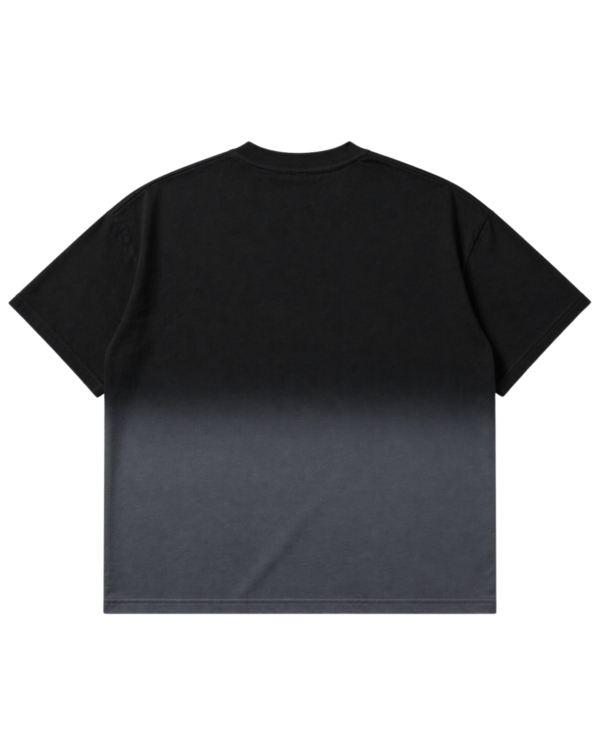 Black Ombré Wash Boxy Fit T-shirt Back Design
