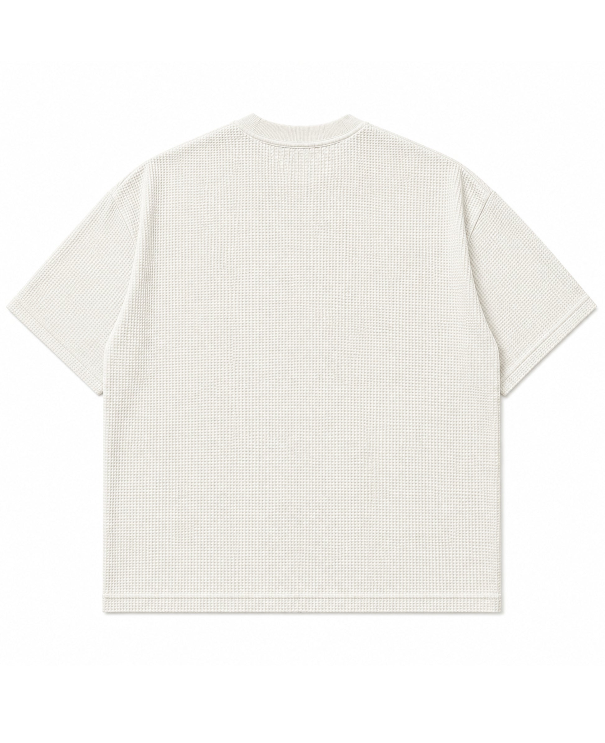 Off-white waffle boxy fit Back Design