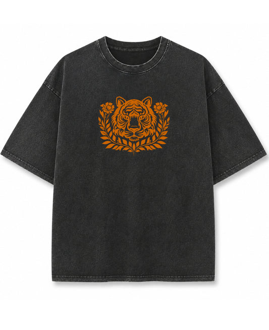 Vintage Fade Wash Oversized T-shirt Front Design