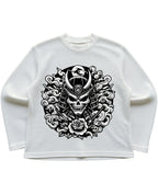 Off-white waffle knit oversized full-sleeve Front Design