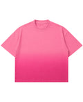 Pink Sunfade Ombré Wash Boxy Fit T-shirt Front Design