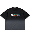 Black Ombré Wash Boxy Fit T-shirt Front Design