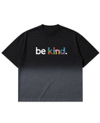 Black Ombré Wash Boxy Fit T-shirt Front Design