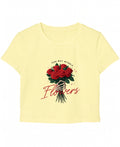 Butter Yellow Baby Tee Front Design