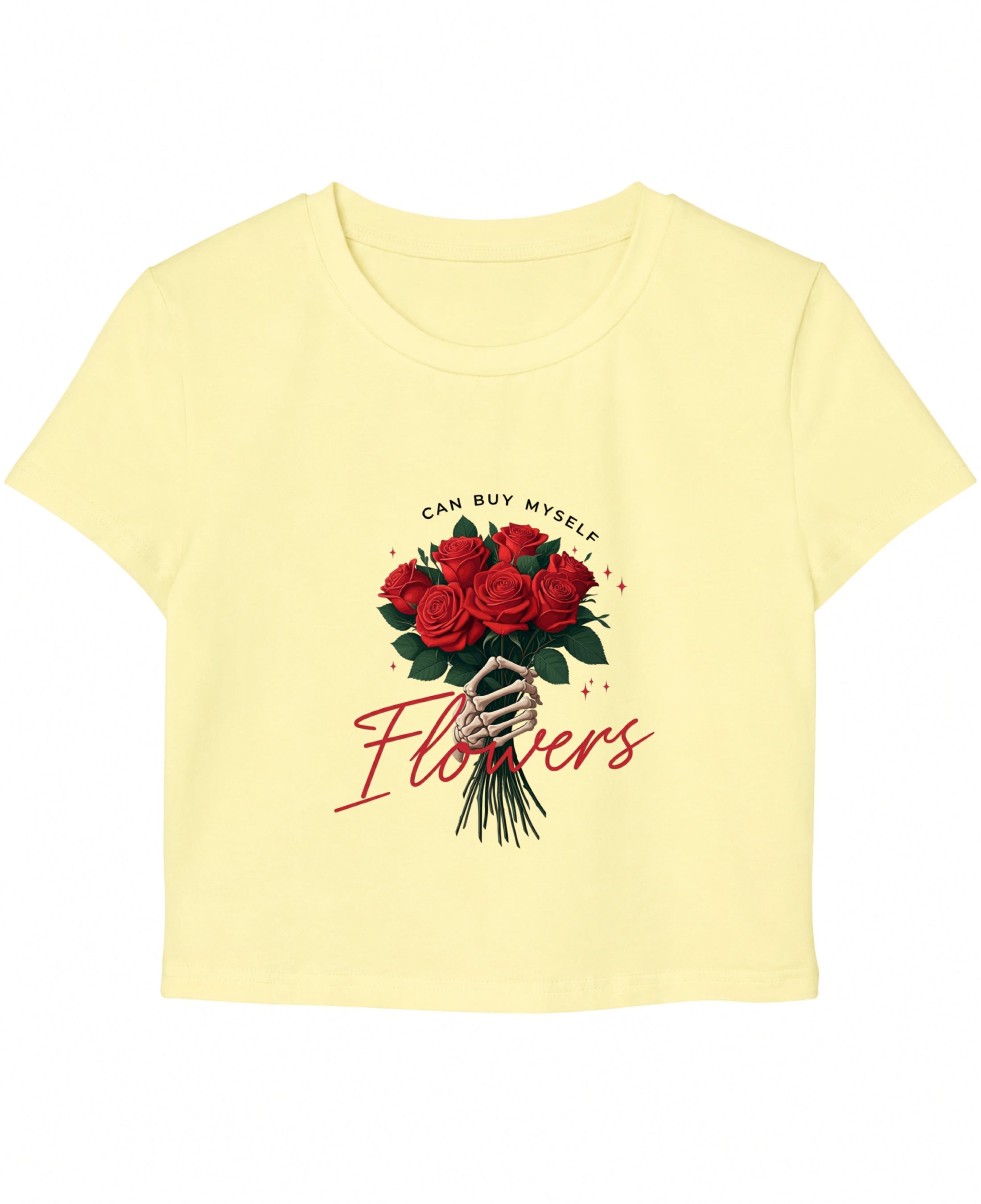 Butter Yellow Baby Tee Front Design