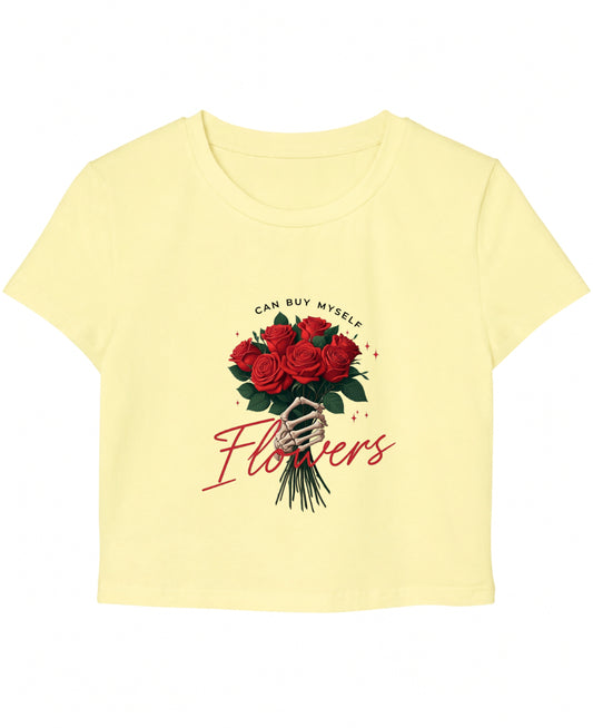 Butter Yellow Baby Tee Front Design