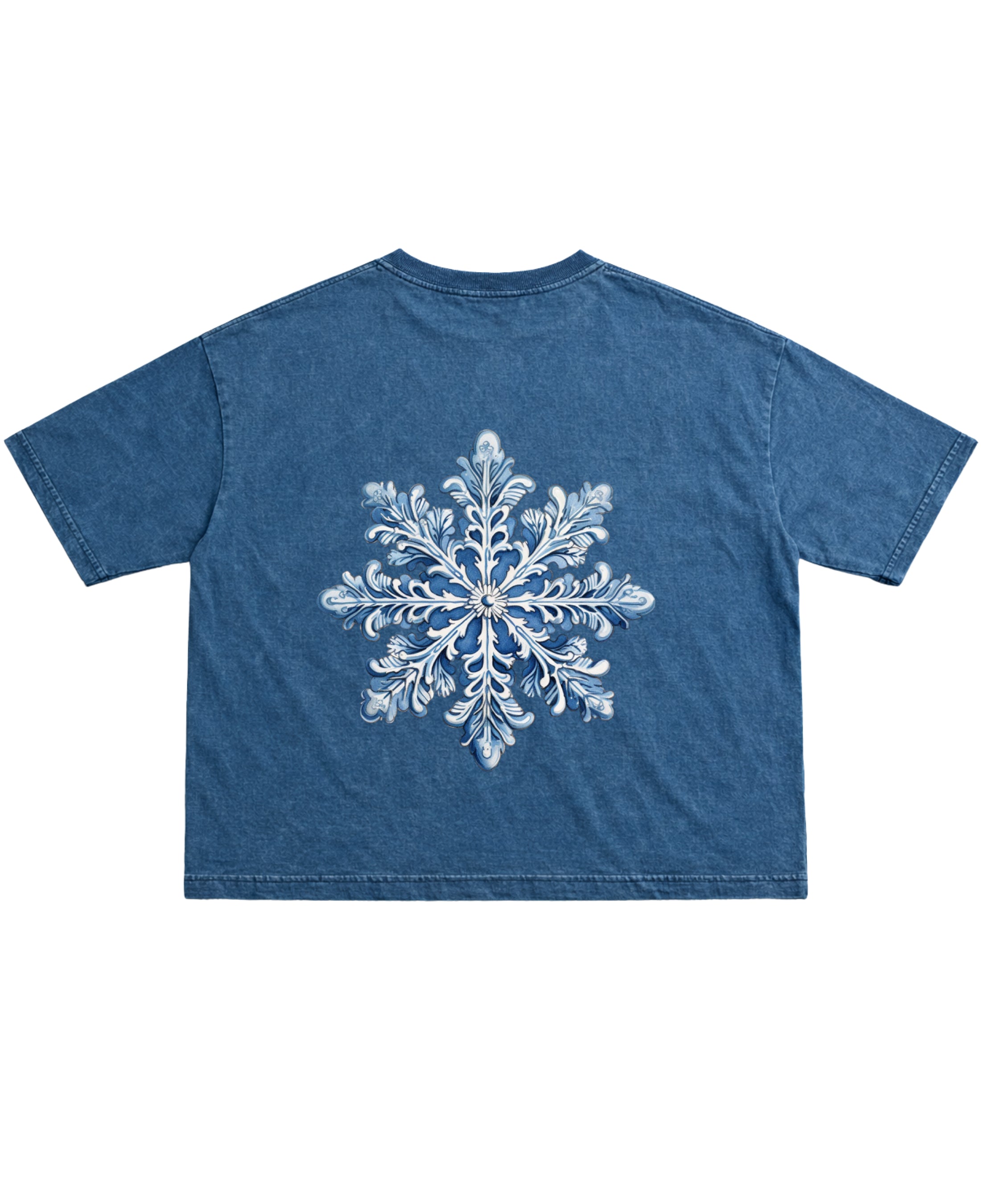 Denim Wash Boxy Fit T-shirt Back Design