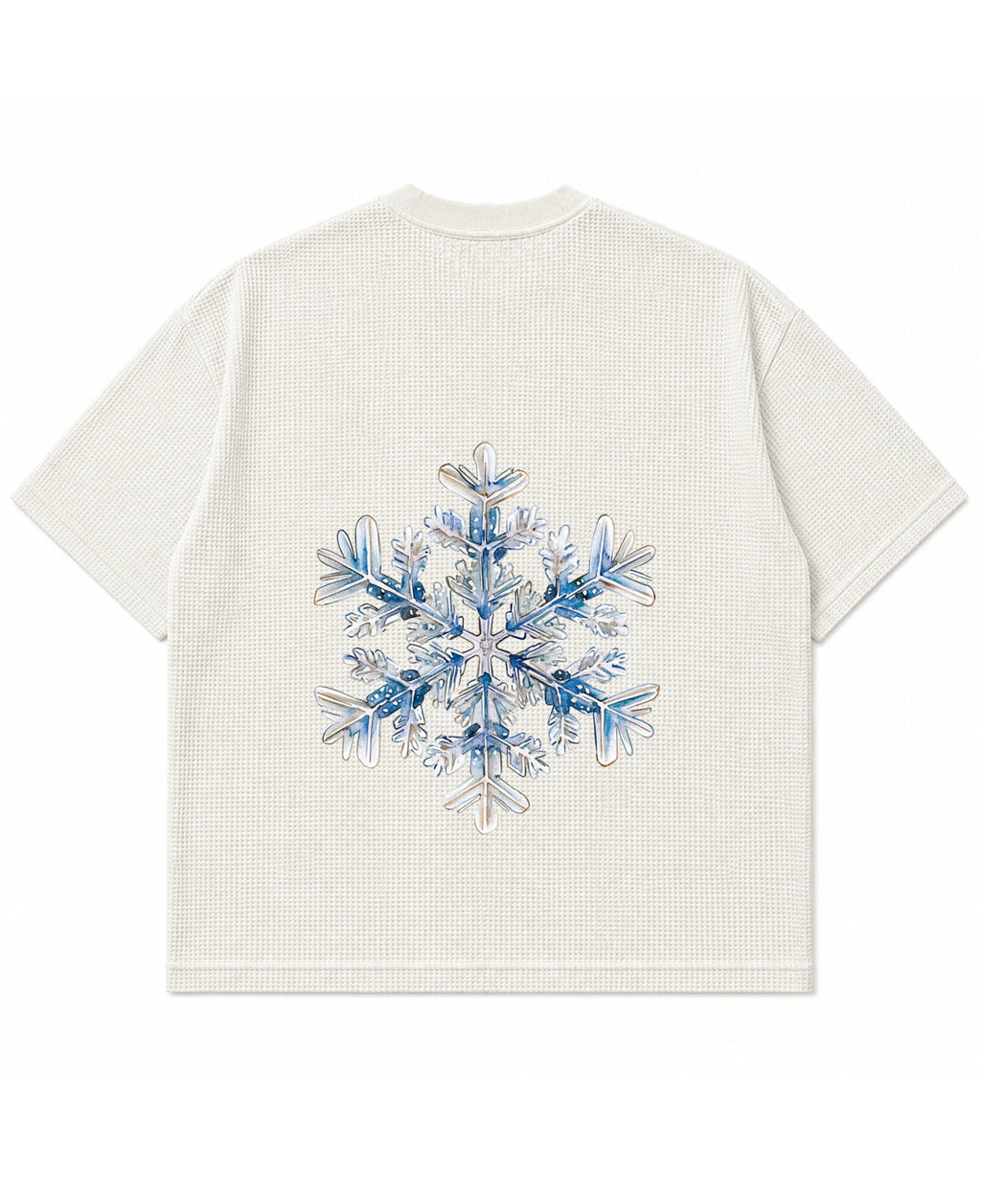Off-white waffle boxy fit Back Design