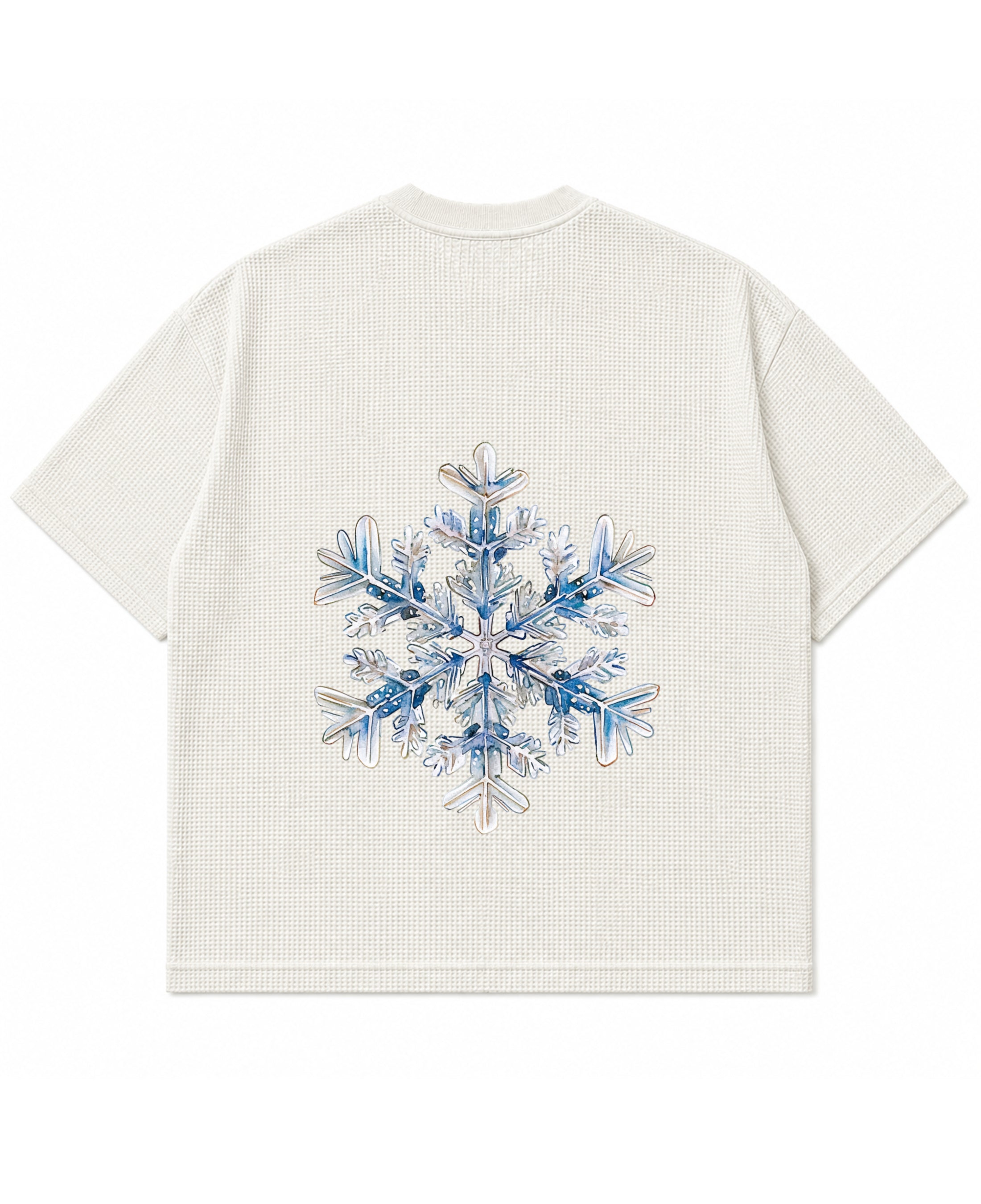 Off-white waffle boxy fit Back Design