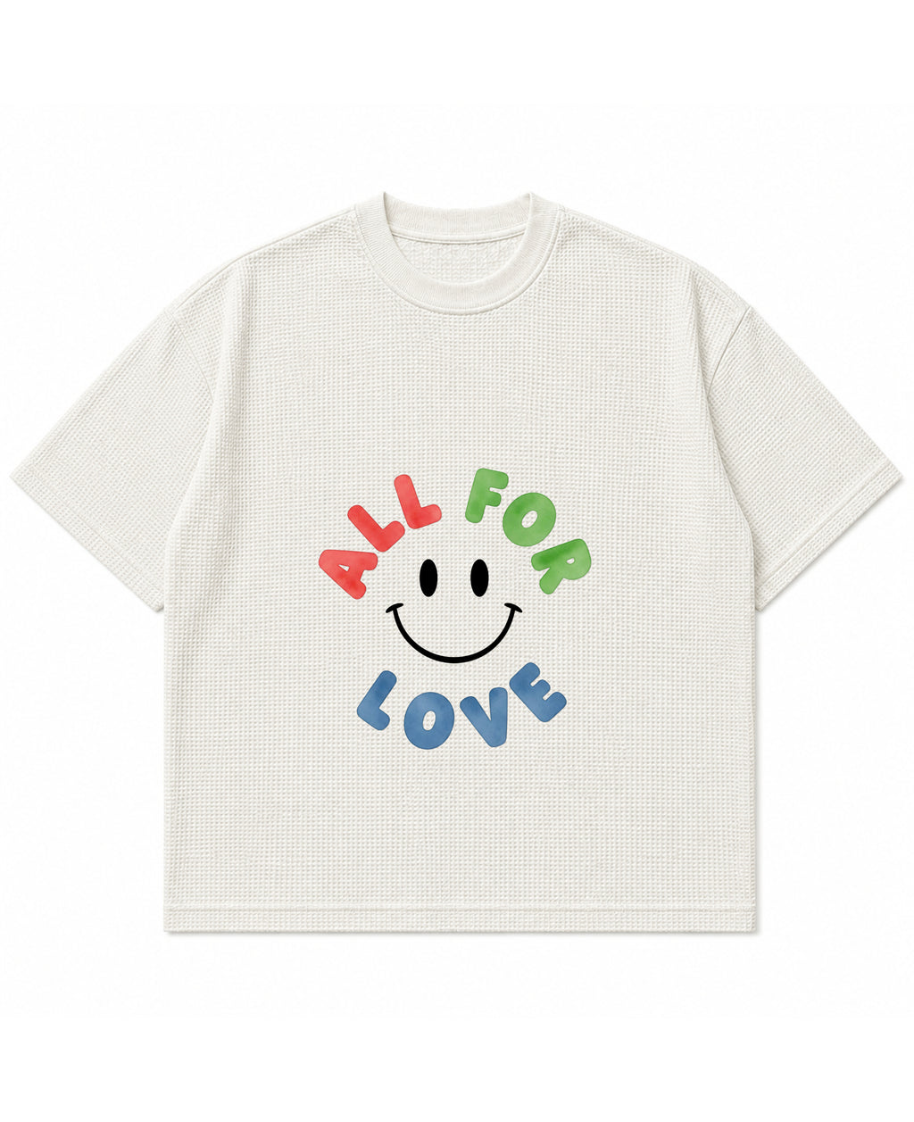 Off-white waffle boxy fit Front Design
