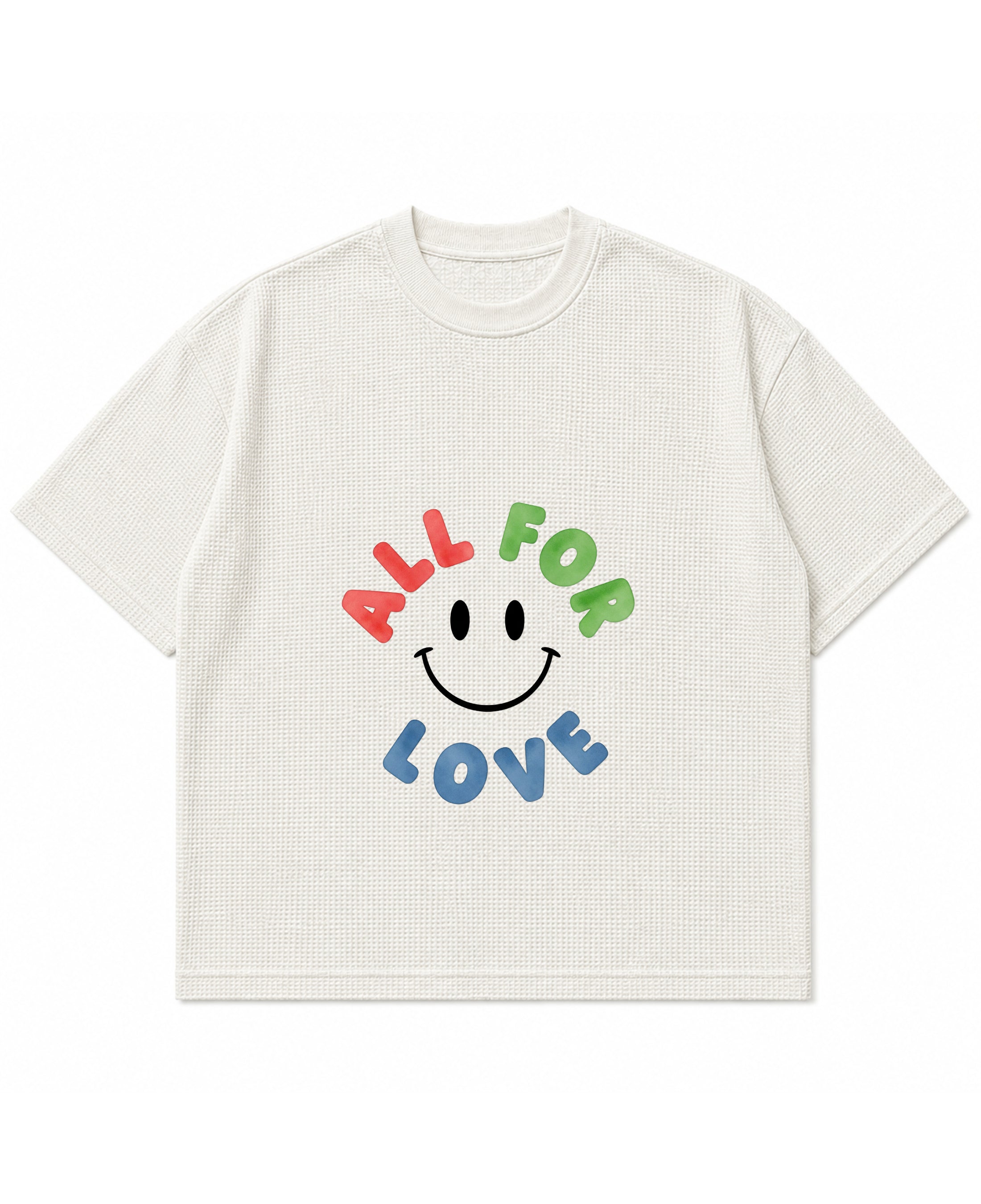 Off-white waffle boxy fit Front Design