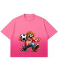Pink Sunfade Ombré Wash Boxy Fit T-shirt Front Design