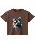 Brown Boxy Fit T-shirt Front Design