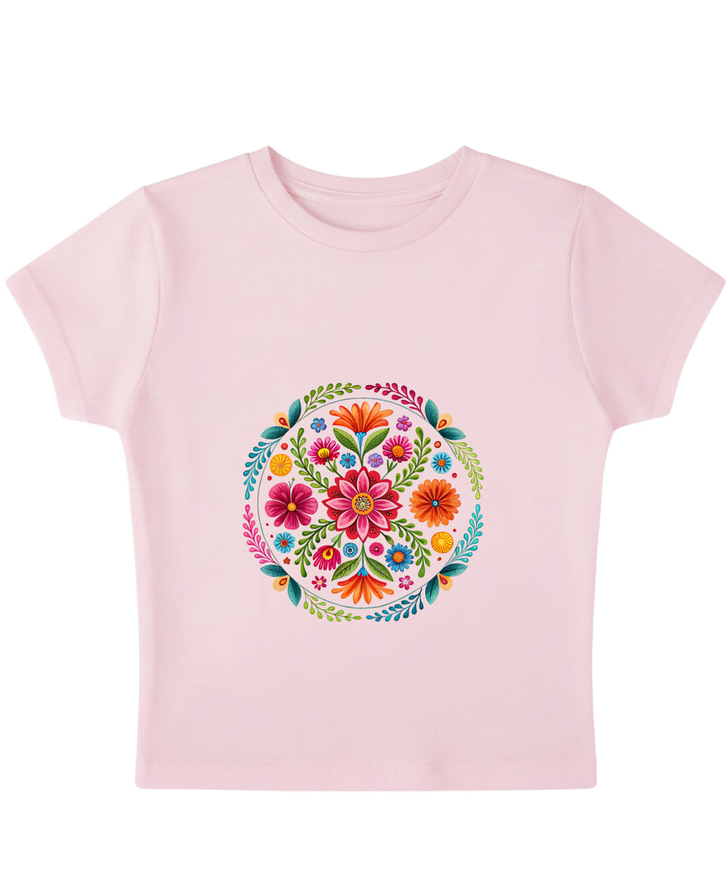 Baby Pink Baby Tee Front Design