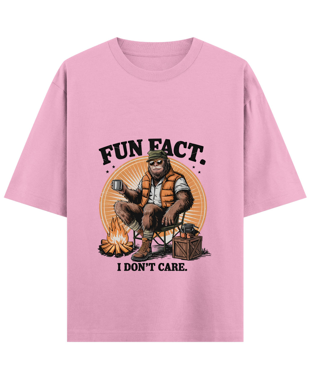 Baby Pink Oversized T-Shirt Front Design