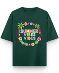 Bottle Green Oversized T-Shirt Front Design