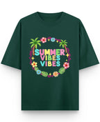 Bottle Green Oversized T-Shirt Front Design