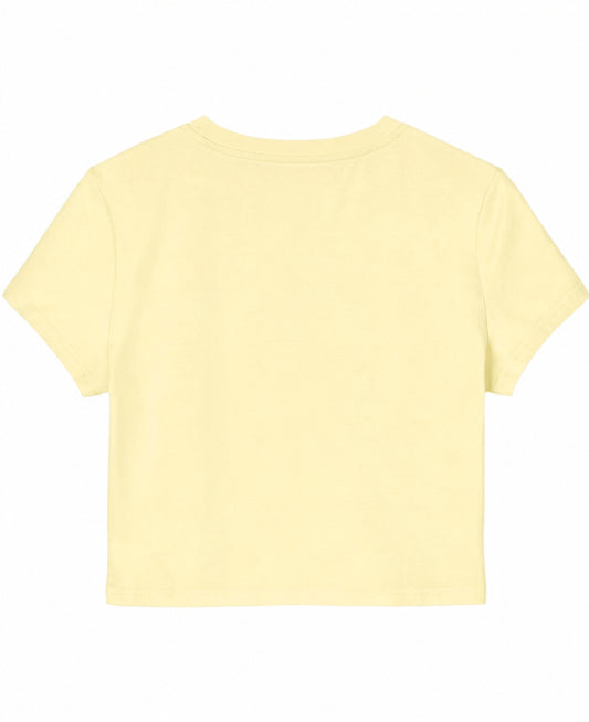 Butter Yellow Baby Tee Back Design
