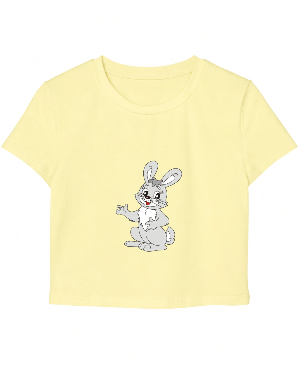 Butter Yellow Baby Tee Front Design