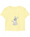 Butter Yellow Baby Tee Front Design
