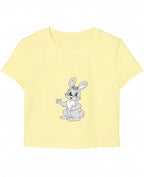 Butter Yellow Baby Tee Front Design