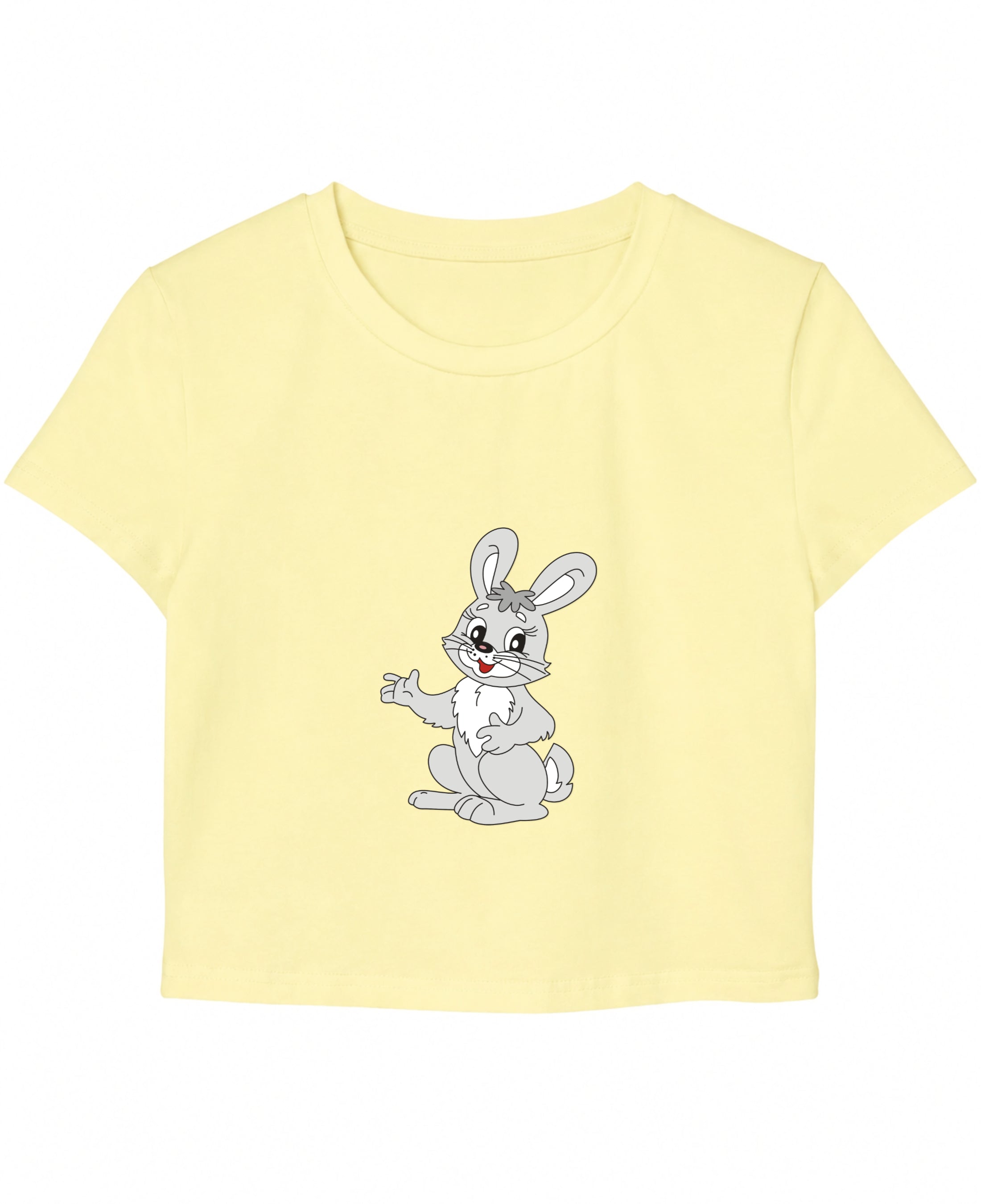Butter Yellow Baby Tee Front Design