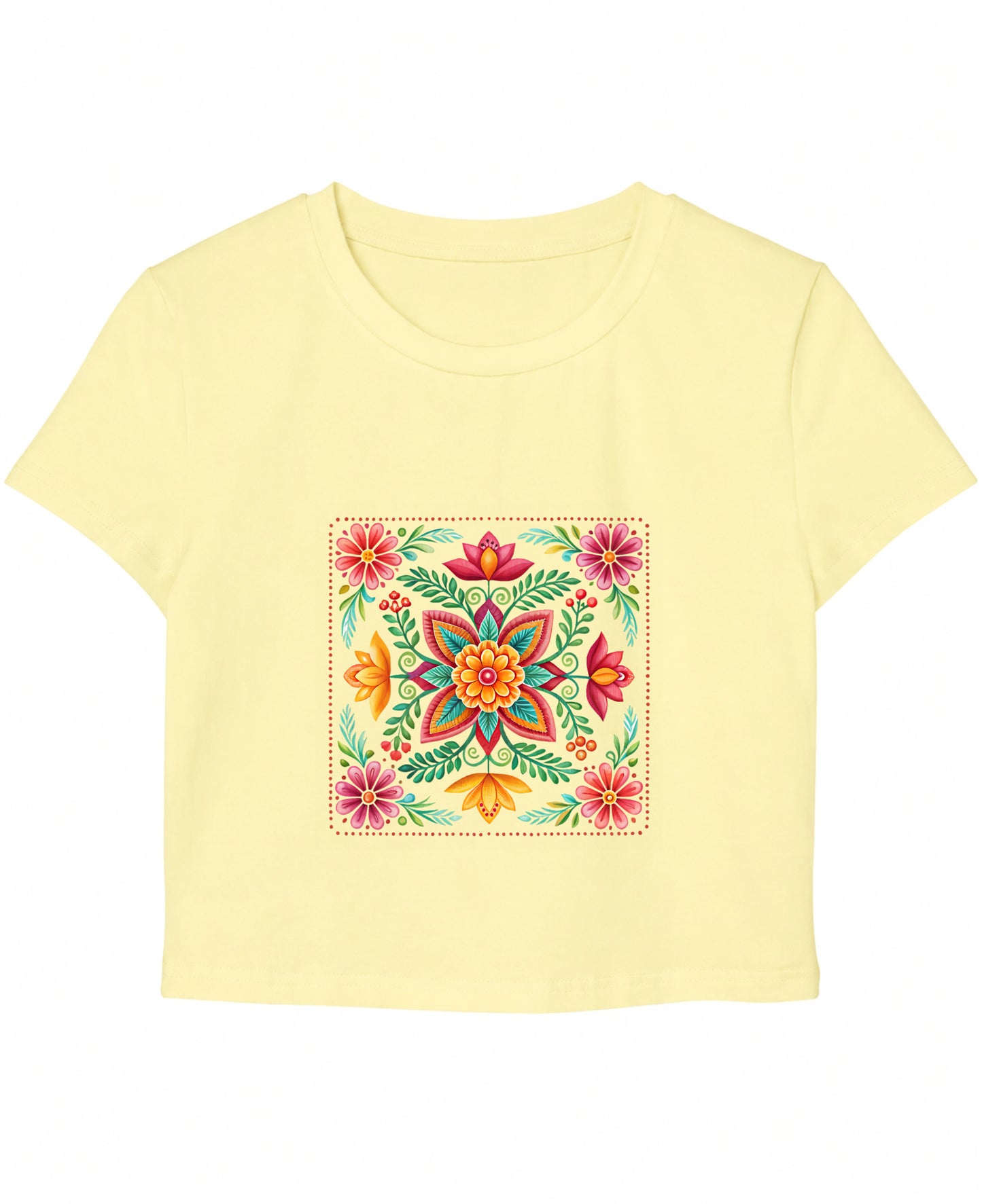 Butter Yellow Baby Tee Front Design