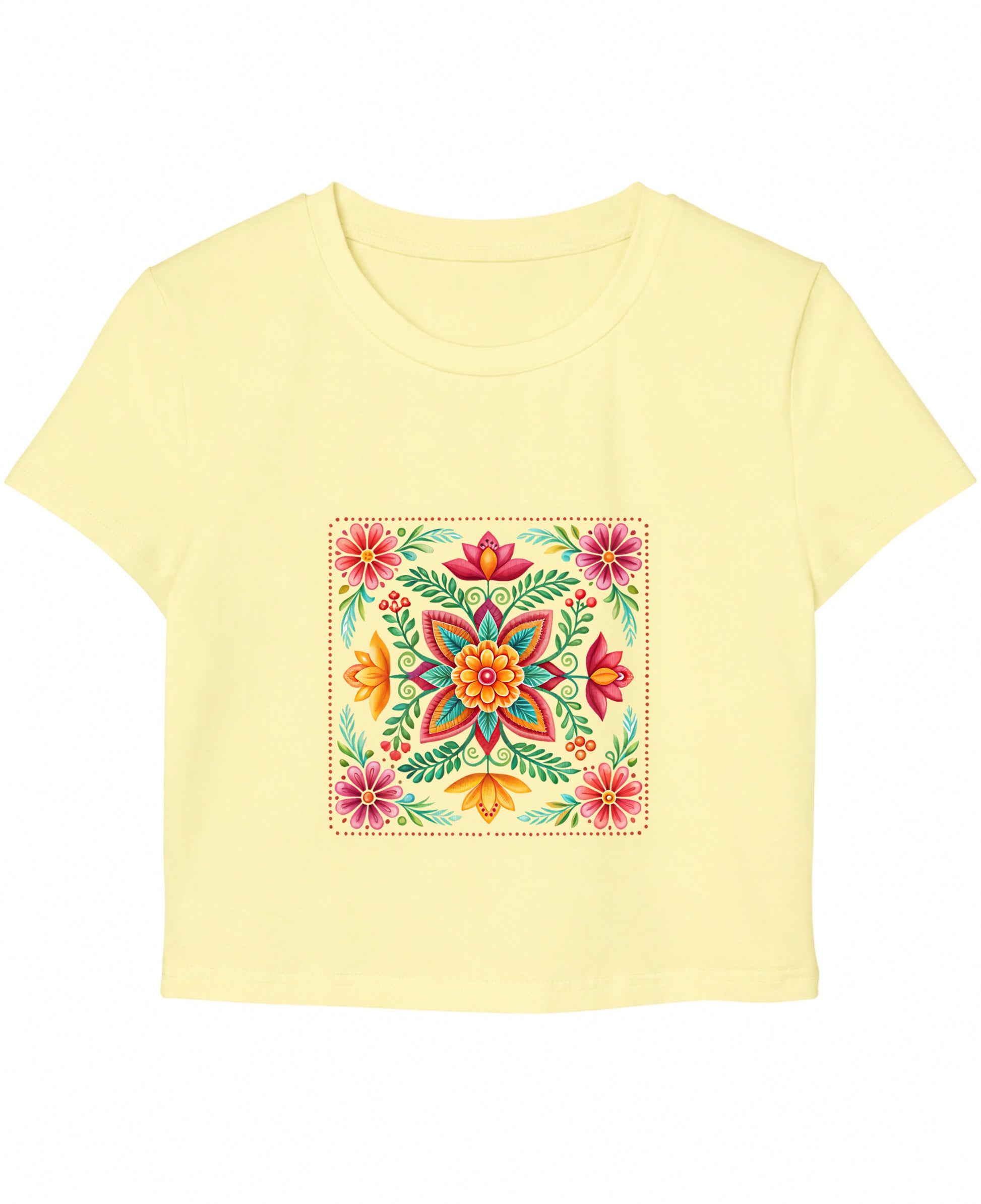 Butter Yellow Baby Tee Front Design