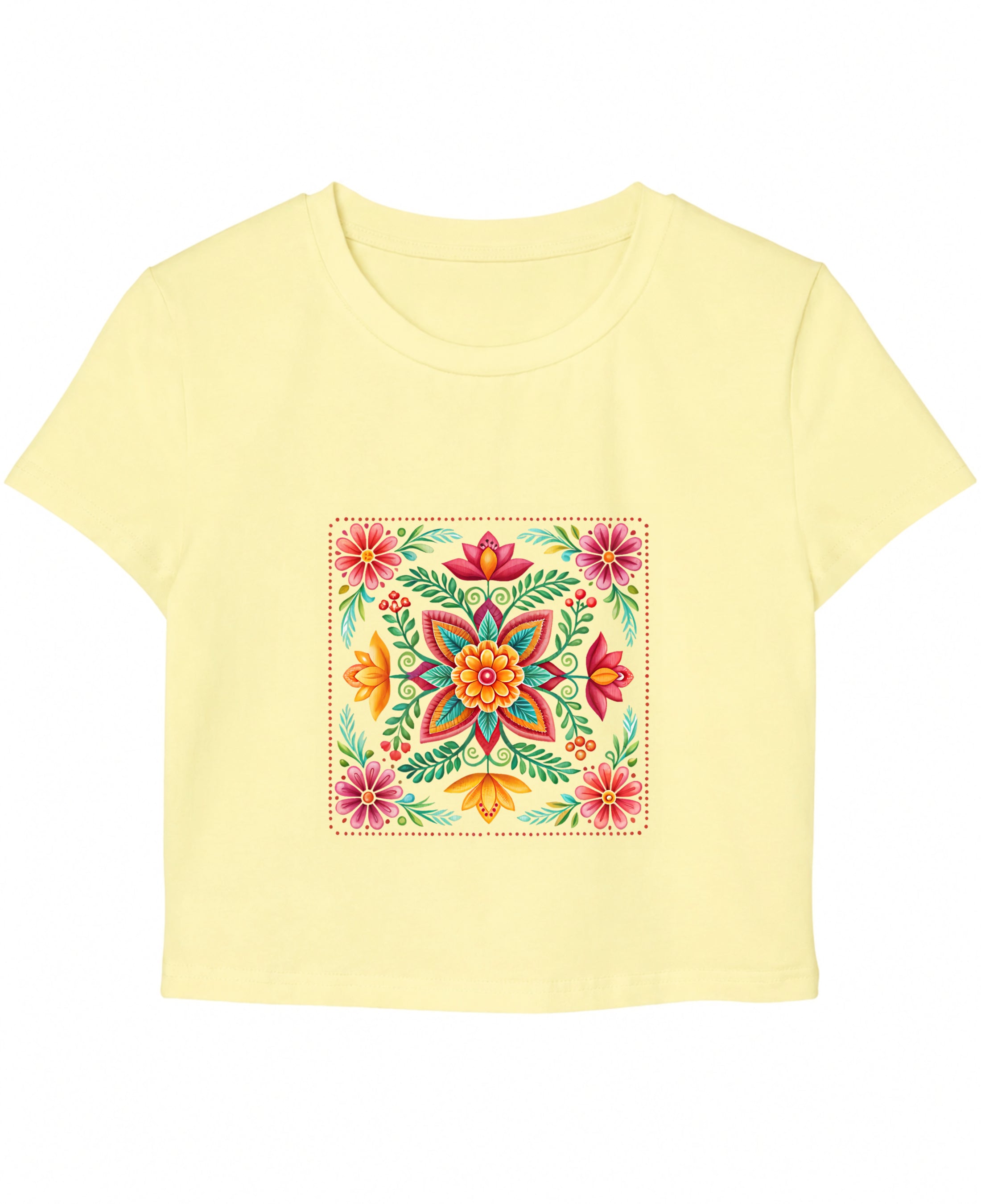Butter Yellow Baby Tee Front Design