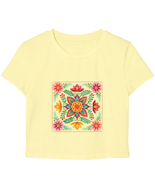 Butter Yellow Baby Tee Front Design