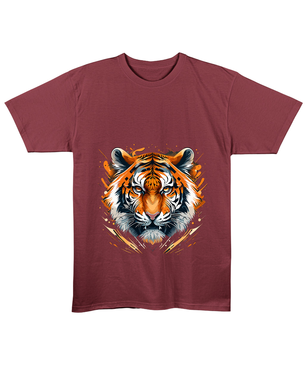 Maroon Regular Fit T-shirt Front Design