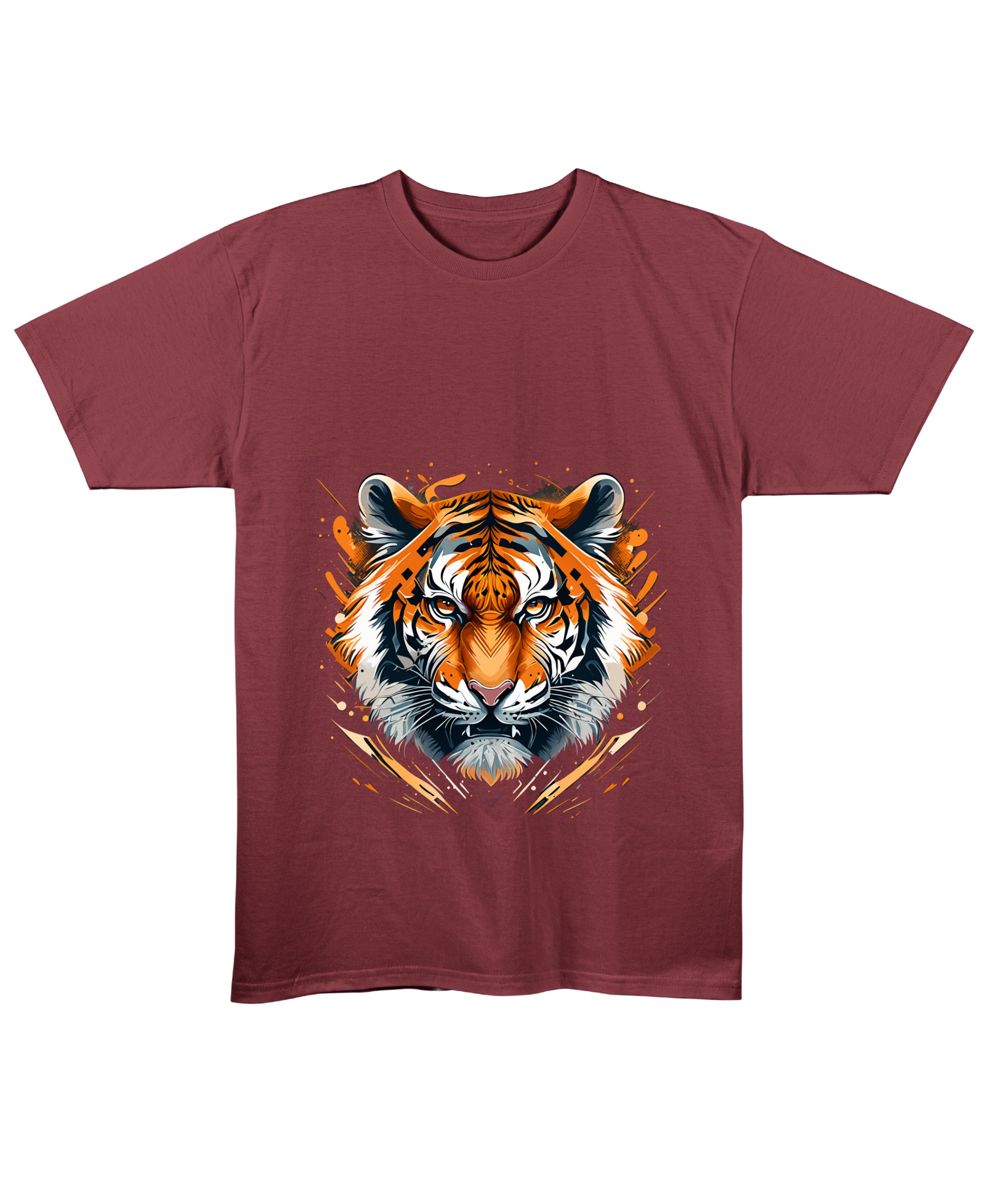 Maroon Regular Fit T-shirt Front Design