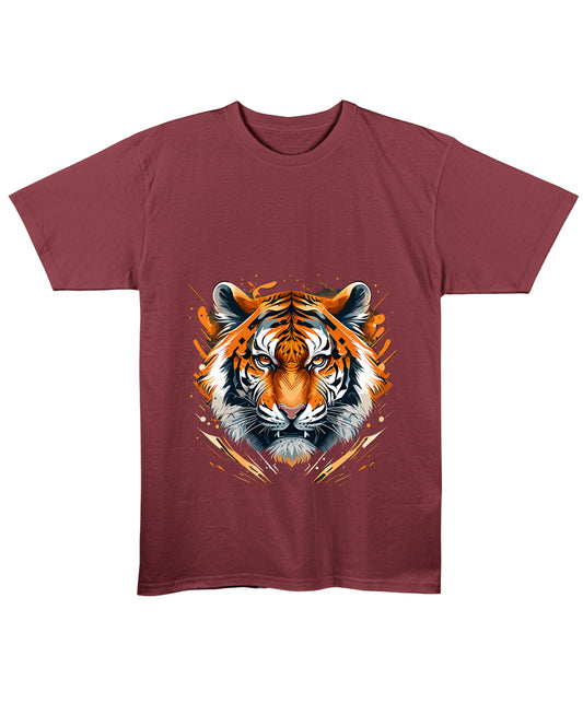 Maroon Regular Fit T-shirt Front Design