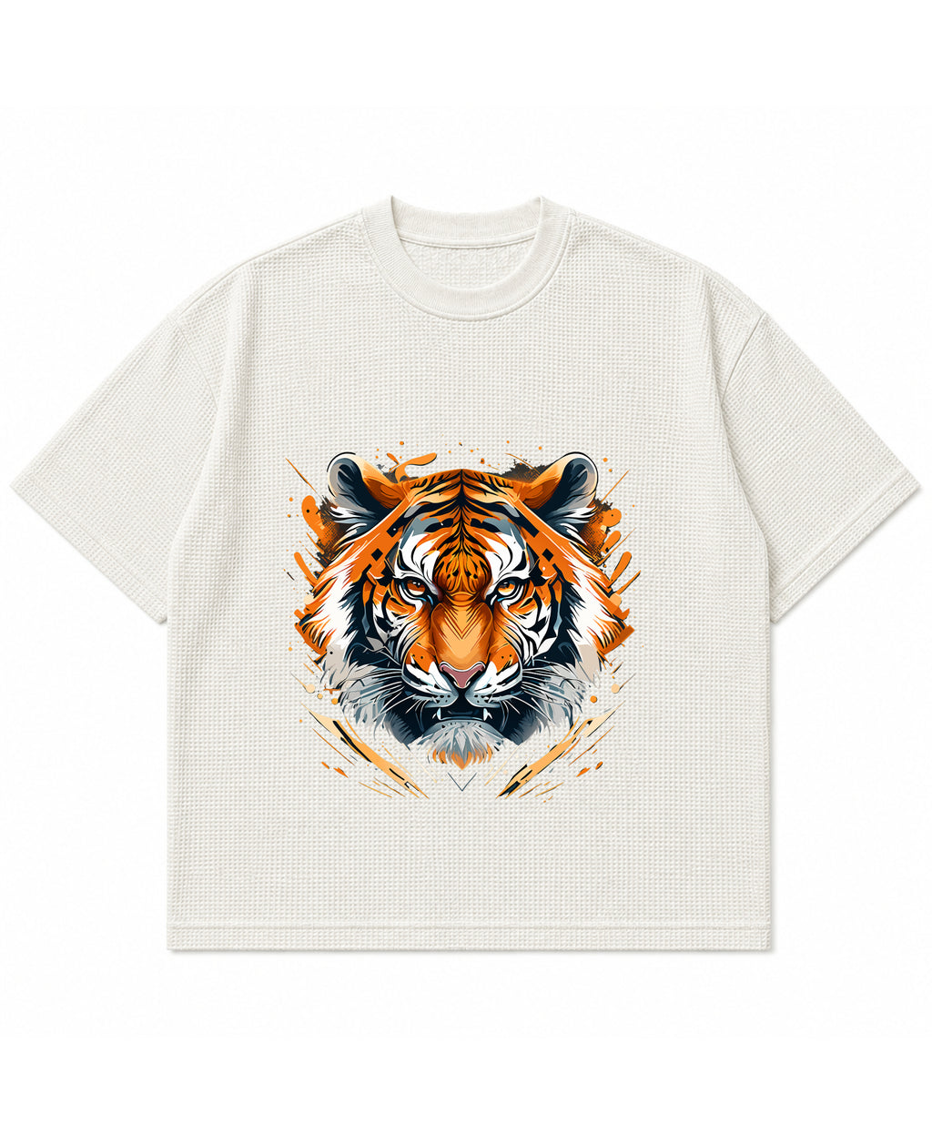 Off-white waffle boxy fit Front Design