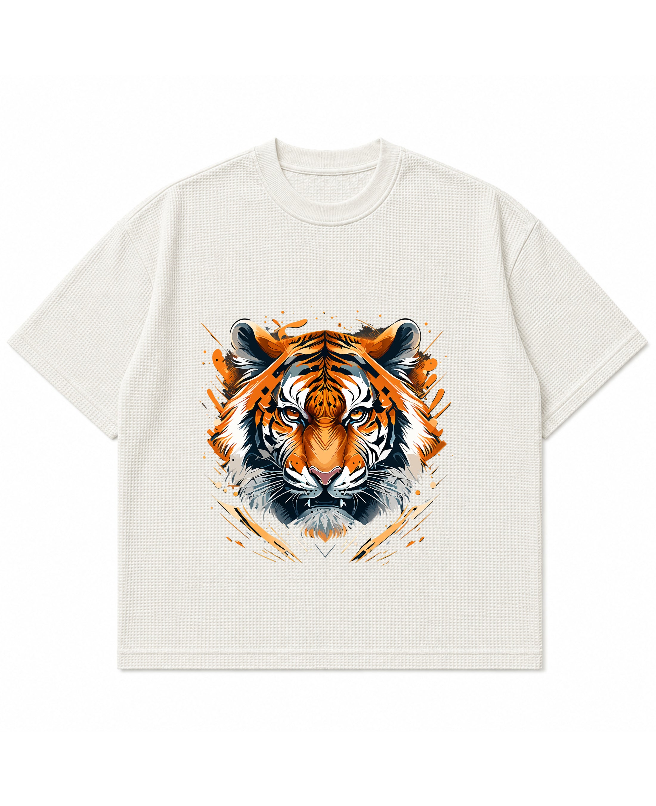 Off-white waffle boxy fit Front Design