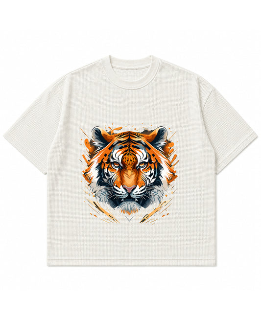 Off-white waffle boxy fit Front Design