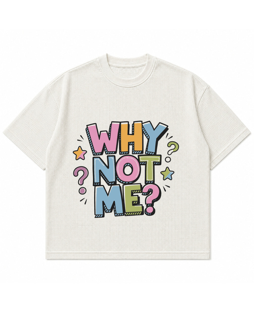 Off-white waffle boxy fit Front Design